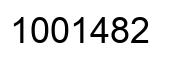 Number 1001482 black image