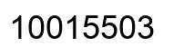 Number 10015503 black image