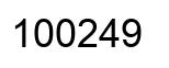 Number 100249 black image