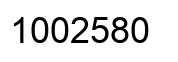 Number 1002580 black image
