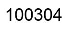 Number 100304 black image