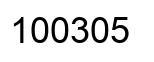 Number 100305 black image