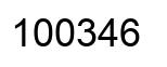 Number 100346 black image