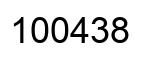 Number 100438 black image