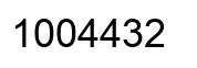 Number 1004432 black image
