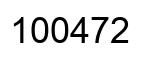 Number 100472 black image