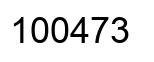Number 100473 black image