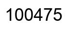 Number 100475 black image