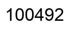 Number 100492 black image