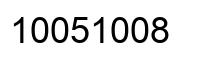 Number 10051008 black image