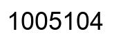 Number 1005104 black image
