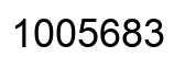Number 1005683 black image