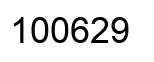 Number 100629 black image