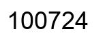 Number 100724 black image