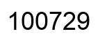 Number 100729 black image