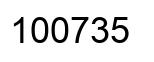 Number 100735 black image
