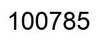 Number 100785 black image