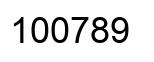 Number 100789 black image