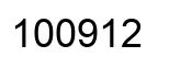 Number 100912 black image