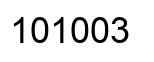 Número 101003 imagen negro