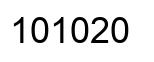 Número 101020 imagen negro