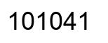 Number 101041 black image
