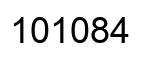 Number 101084 black image