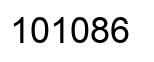 Number 101086 black image
