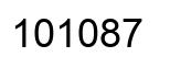 Number 101087 black image