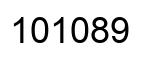 Number 101089 black image