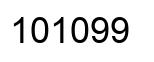 Number 101099 black image