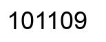 Number 101109 black image