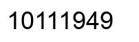 Número 10111949 imagen negro