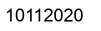 Number 10112020 black image