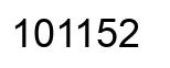 Número 101152 imagen negro