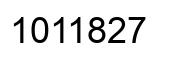 Number 1011827 black image