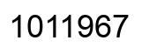 Number 1011967 black image