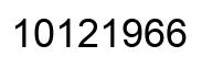 Number 10121966 black image