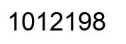 Number 1012198 black image