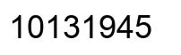 Number 10131945 black image