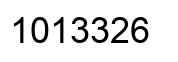 Number 1013326 black image