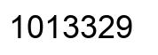 Number 1013329 black image