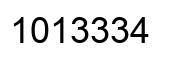 Number 1013334 black image