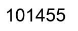 Number 101455 black image