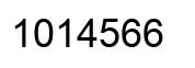 Number 1014566 black image