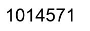 Number 1014571 black image