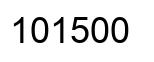 Número 101500 imagen negro