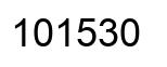 Number 101530 black image