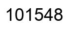 Number 101548 black image