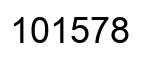 Number 101578 black image